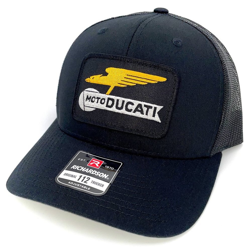 Ducati Motorcycles Vintage Patch Hat - All Black Richardson 112